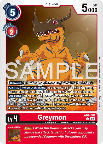 Greymon 「AD1-001」「EN」