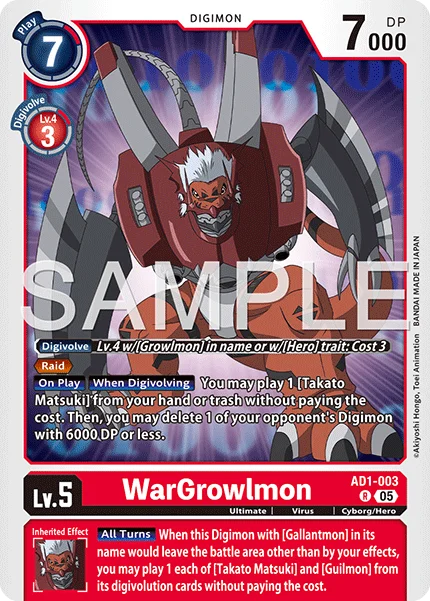 WarGrowlmon 「AD1-003」「EN」