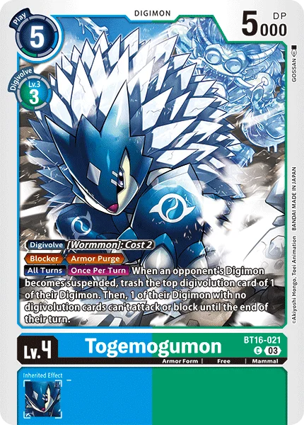 Togemogumon 「BT16-021」「EN」