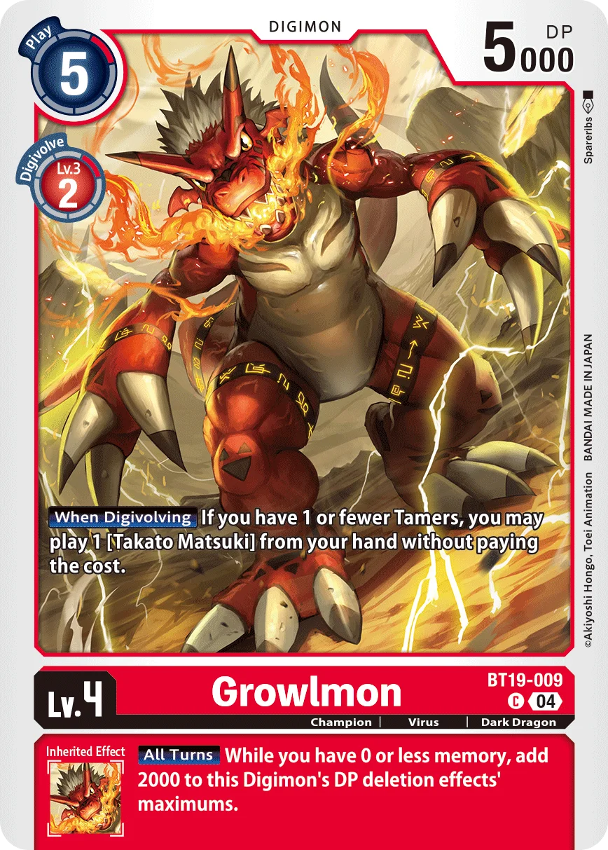Growlmon 「BT19-009」「EN」