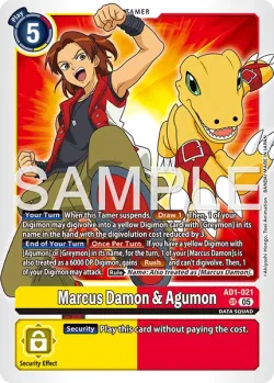 Marcus Damon & Agumon — AD-01: ADVANCED BOOSTER DIGIMON GENERATION #AD1-021 · Digimon