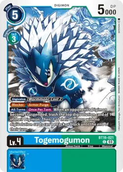 Togemogumon — AD-01: ADVANCED BOOSTER DIGIMON GENERATION #BT16-021 · Digimon
