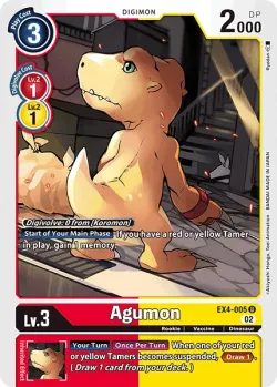 Agumon — AD-01: ADVANCED BOOSTER DIGIMON GENERATION #EX4-005 · Digimon