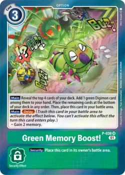 Green Memory Boost! 「P-038」「EN」