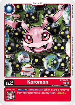 Koromon — Box Promotion Pack: Blast Ace #BT14-001 · Digimon