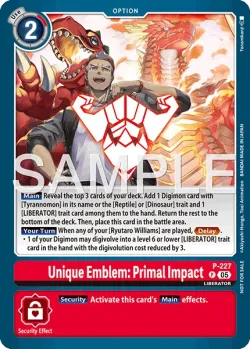 Unique Emblem: Primal Impact 「P-227」「EN」