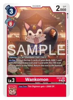 Wankomon — Box Promotion Pack: DIGITAL WORLD SHAMBALA #EX12-009 · Digimon