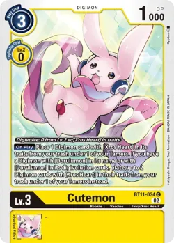 Cutemon — Box Promotion Pack: Dimensional Phase #BT11-034 · Digimon