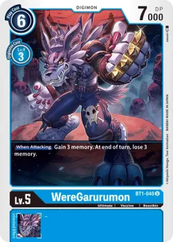 WereGarurumon — BT-01: Booster New Evolution #BT1-040 · Digimon