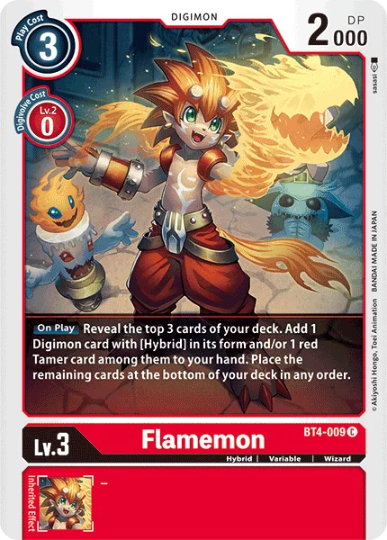 Flamemon 「BT4-009」「EN」