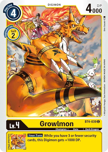 Growlmon 「BT4-039」「EN」