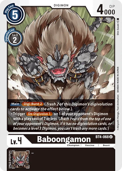 Baboongamon 「BT4-068」「EN」
