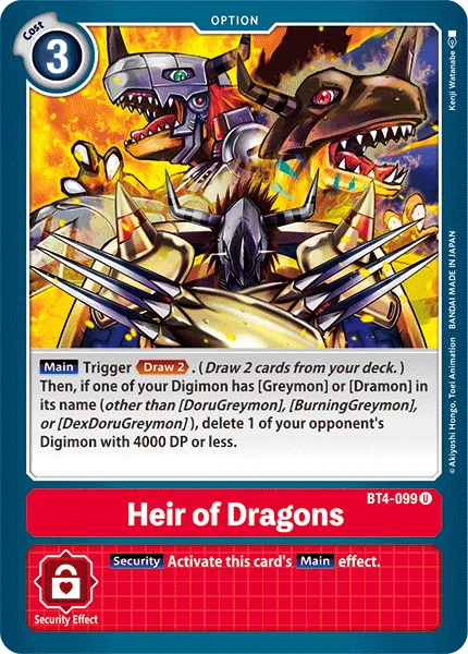 Heir of Dragons 「BT4-099」「EN」