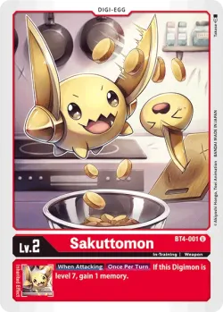 Sakuttomon — Great Legend Pre-Release Pack #BT4-001 · Digimon