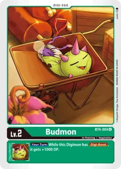 Budmon — Great Legend Pre-Release Pack #BT4-004 · Digimon