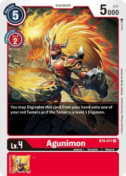 Agunimon — Great Legend Pre-Release Pack #BT4-011 · Digimon
