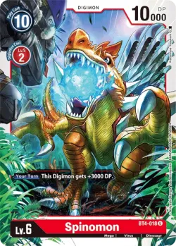 Spinomon — Great Legend Pre-Release Pack #BT4-018 · Digimon