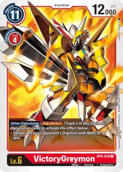 VictoryGreymon — Great Legend Pre-Release Pack #BT4-019 · Digimon