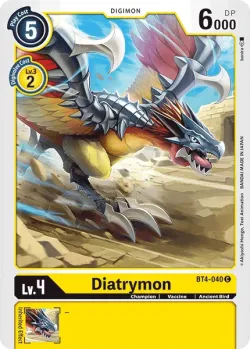 Diatrymon — BT-04: Booster Great Legend #BT4-040 · Digimon