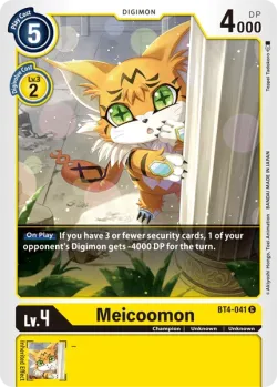 Meicoomon — BT-04: Booster Great Legend #BT4-041 · Digimon