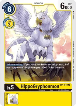 HippoGryphonmon — BT-04: Booster Great Legend #BT4-044 · Digimon