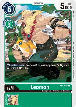 Leomon — BT-04: Booster Great Legend #BT4-055 · Digimon