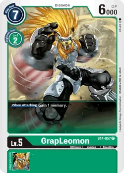 GrapLeomon — BT-04: Booster Great Legend #BT4-057 · Digimon