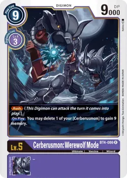 Cerberusmon: Werewolf Mode 「BT4-086」「EN」