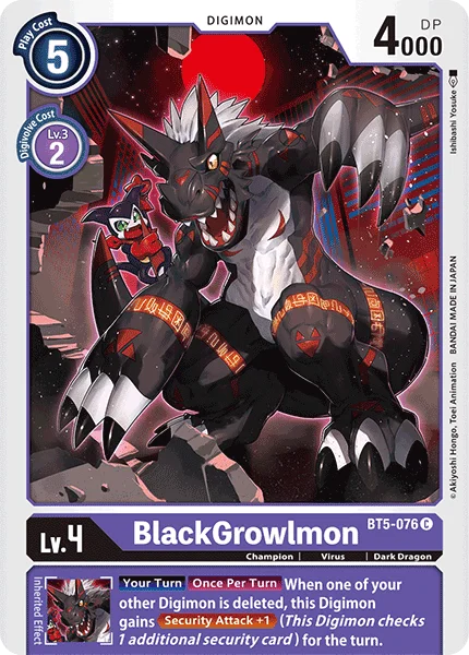 BlackGrowlmon 「BT5-076」「EN」