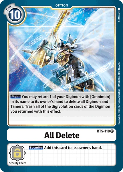 All Delete 「BT5-110」「EN」