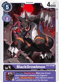 BlackGrowlmon 「BT5-076」「EN」
