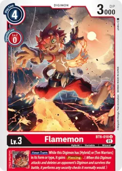 Flamemon — Double Diamond Pre-Release Pack #BT6-010 · Digimon