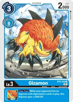 Gizamon — BT-06: Booster Double Diamond #BT6-020 · Digimon