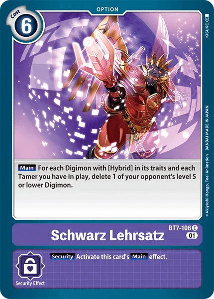 Schwarz Lehrsatz 「BT7-108」「EN」