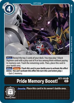 Pride Memory Boost! 「BT7-105」「EN」