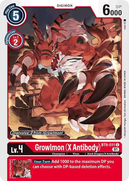 Growlmon (X Antibody) 「BT9-011」「EN」