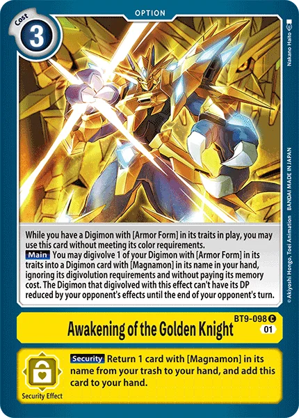 Awakening of the Golden Knight 「BT9-098」「EN」