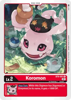 Koromon — X Record Pre-Release Pack #BT9-001 · Digimon