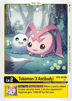 Tokomon (X Antibody) — X Record Pre-Release Pack #BT9-003 · Digimon