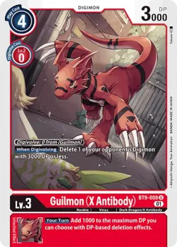 Guilmon (X Antibody) — X Record Pre-Release Pack #BT9-009 · Digimon