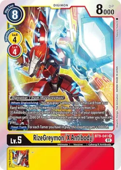 RizeGreymon (X Antibody) — Event Pack 6 #BT9-041 · Digimon