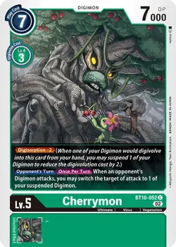 Cherrymon — BT-10: Booster Xros Encounter #BT10-052 · Digimon