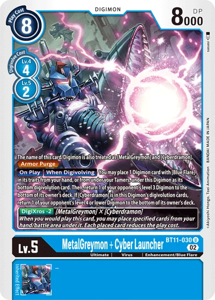 MetalGreymon + Cyber Launcher 「BT11-030」「EN」