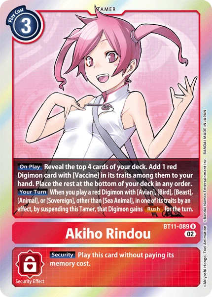Akiho Rindou 「BT11-089」「EN」
