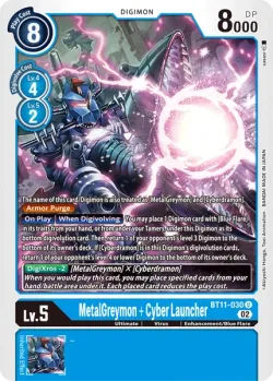 MetalGreymon + Cyber Launcher — Dimensional Phase Pre-Release Pack #BT11-030 · Digimon