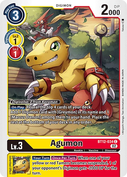 Agumon 「BT12-034」「EN」