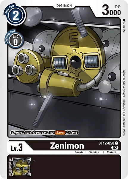 Zenimon 「BT12-058」「EN」