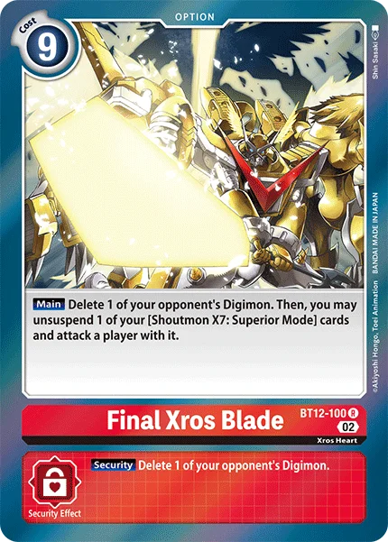 Final Xros Blade 「BT12-100」「EN」