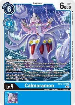 Calmaramon — BT-12: Booster Across Time #BT12-025 · Digimon