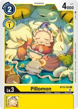 Pillomon — BT-12: Booster Across Time #BT12-033 · Digimon
